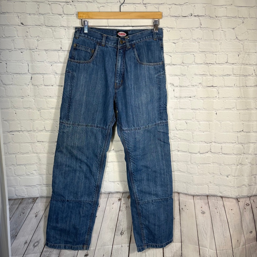 Sliders Kevlar Gear Motorcycle Riding Jeans Mens 31x30 Blue Denim Reinforced